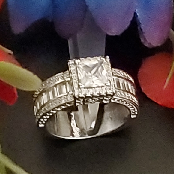 Jewelry - Princess Cut White Sapphire / Cubic Zirconia Ring